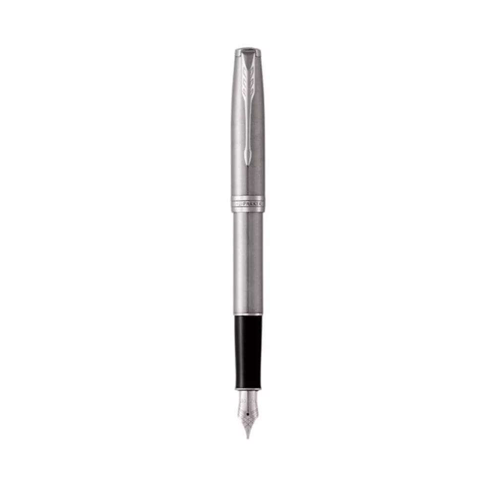 Parker Sonnet Chrome Trim Stainless Steel Fountain Pen